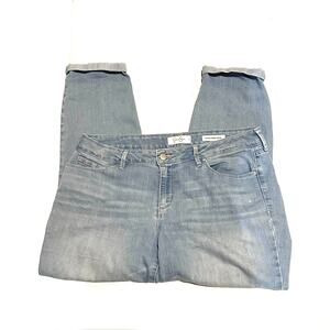 Jessica Simpson Light Wash Roll Cuff Tapered Denim Ankle Jeans Women's 31